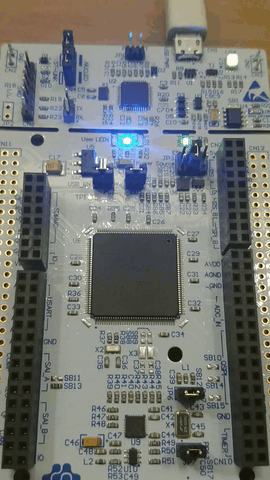 LED blinking on Nucleo-F746ZG